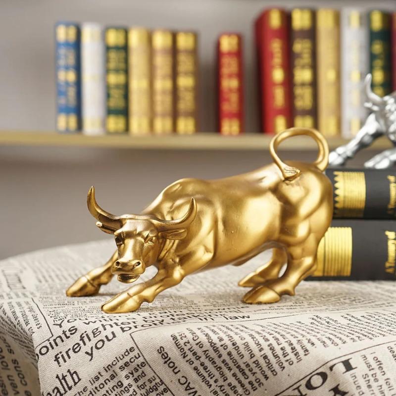Small Wall Street Bull Resin Sculpture